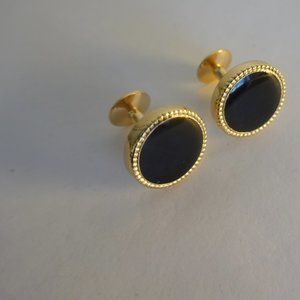 Vintage Onyx Cufflinks- New Old Stock